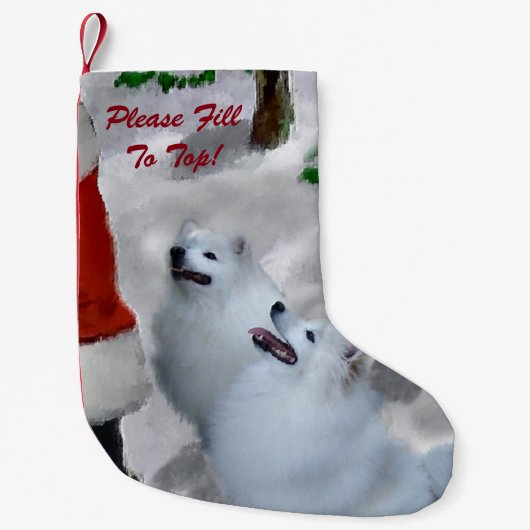 Petite Chaussette De Noël Noël Eskimo Chien américain (Devant)