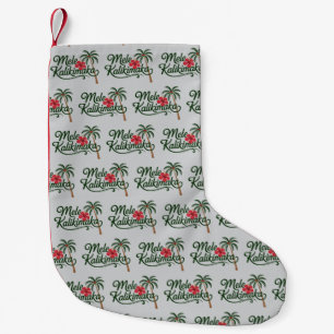 Petite Chaussette De Noël Noël Famille Mele Kalikimaka Plage d'Hawaï 