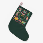 Petite Chaussette De Noël Noël Favoris Choses Coquette Nutcracker rose (Devant (Accrochage))
