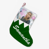 Petite Chaussette De Noël Noël Fêtes d'hiver Photo personnalisée (Devant (Accrochage))