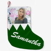 Petite Chaussette De Noël Noël Fêtes d'hiver Photo personnalisée (Devant)