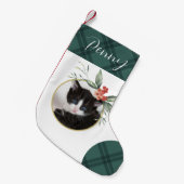 Petite Chaussette De Noël Noël floral à l'aquarelle délicate (Devant (Accrochage))