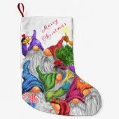 Petite Chaussette De Noël Noël Gnomes Noël Stocking Cadeau (Devant)