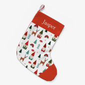 Petite Chaussette De Noël Noël Gnomes Nom des enfants (Devant (Accrochage))