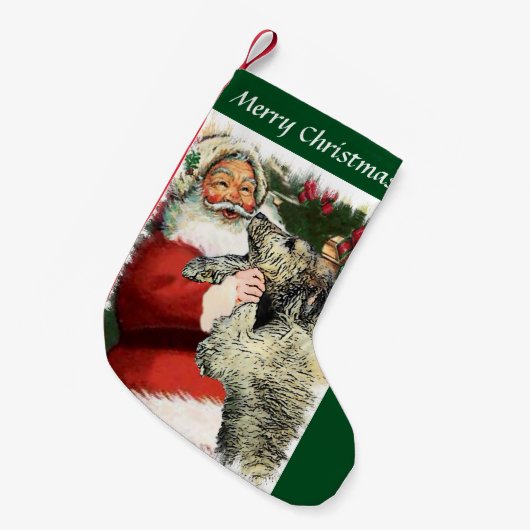 Petite Chaussette De Noël Noël irlandais Wolfhound (Devant (Accrochage))