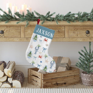 Petite Chaussette De Noël Noël Marin Personnalisé sur le Littoral