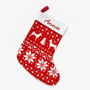 Petite Chaussette De Noël Noël mignon de motif de vacances de silhouettes d