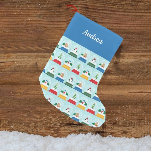 PETITE CHAUSSETTE DE NOËL NOËL NEIGE GLOBES