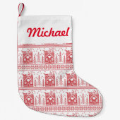 Petite Chaussette De Noël Noël nordique scandinave (Devant)