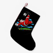 Petite Chaussette De Noël Noël Père Noël Soccer Bicyclette Kick Xmas Sports (Devant (Accrochage))