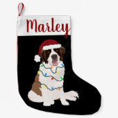 Petite Chaussette De Noël Noël personnalisable Saint Bernard (Devant)