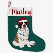 Petite Chaussette De Noël Noël personnalisable Saint Bernard (Devant)