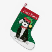 Petite Chaussette De Noël Noël personnalisé Bernedoodle Elf (Devant (Accrochage))