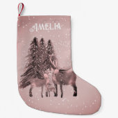 Petite Chaussette De Noël Noël personnalisé Deer (Devant)