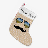 Petite Chaussette De Noël Noël personnalisé drôle en verre de moustache (Devant (Accrochage))