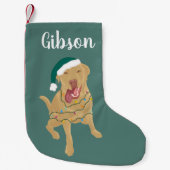 Petite Chaussette De Noël Noël personnalisé Dudley Labrador (Devant)