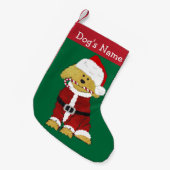 Petite Chaussette De Noël Noël personnalisé Goldendoodle Père Noël (Devant (Accrochage))