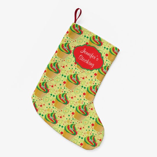 Petite Chaussette De Noël Noël personnalisé Noël Noël Noël Noël Funny Cupcak (Devant (Accrochage))