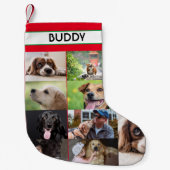 Petite Chaussette De Noël Noël Personnalisé Nom de l'animal Photos Chien per (Devant)