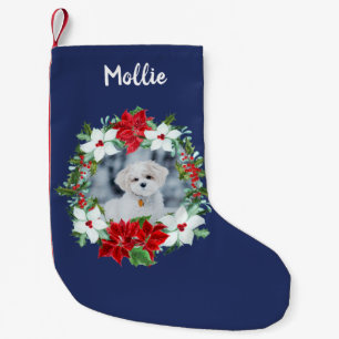 Petite Chaussette De Noël Noël personnalisé Photo de vacances avec animal