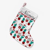 Petite Chaussette De Noël Noël Plantes Cactus Verdure Whimisical (Devant (Accrochage))