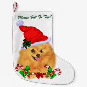 Petite Chaussette De Noël Noël Poméran (Devant)