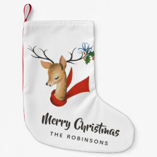 Petite Chaussette De Noël Noël Renne Vintage Rétro