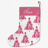 Petite Chaussette De Noël Noël rose (Dos)