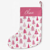 Petite Chaussette De Noël Noël rose (Dos)