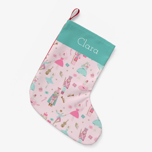 Petite Chaussette De Noël Noël rose pastel Nutcracker (Devant (Accrochage))