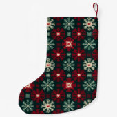 Petite Chaussette De Noël Noël Rouge Blanc Faux Motif nu (Dos)