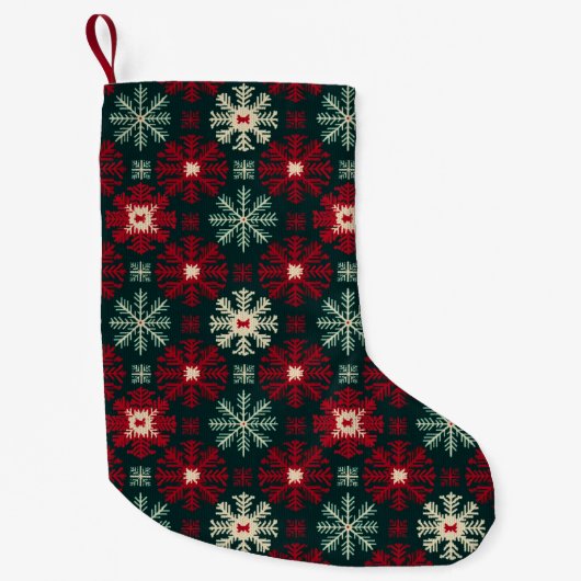 Petite Chaussette De Noël Noël Rouge Blanc Faux Motif nu (Devant)