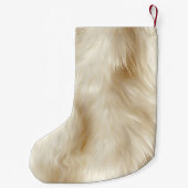 Petite Chaussette De Noël Noël Russe Vert Bow Bow Faux Animal Fur (Dos)