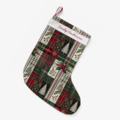 Petite Chaussette De Noël Noël Rustique Tartan Plaid Motif (Devant (Accrochage))