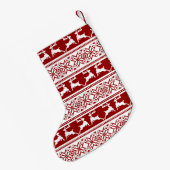Petite Chaussette De Noël Noël scandinave renne (Dos (Accrochage))