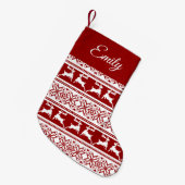 Petite Chaussette De Noël Noël scandinave renne (Devant (Accrochage))