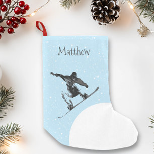Petite Chaussette De Noël Noël Snowboard de vacances personnalisé neige
