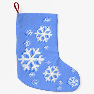 Petite Chaussette De Noël Noël Snowflake Motif - Art original