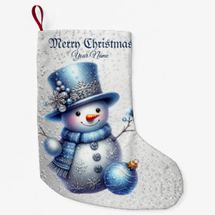 Petite Chaussette De Noël Noël Snowman Élégant Vacances d'hiver