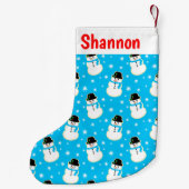 Petite Chaussette De Noël Noël Snowman Motif de cookies (Dos)