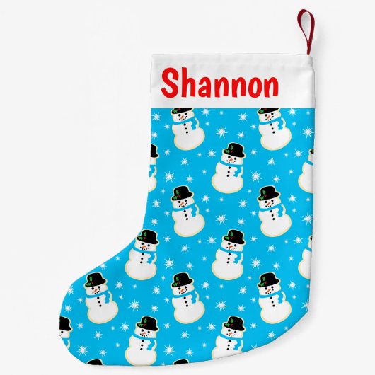 Petite Chaussette De Noël Noël Snowman Motif de cookies (Dos)