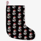 Petite Chaussette De Noël Noël Soccer Ball Snowman Lights Santa Hat (Devant)