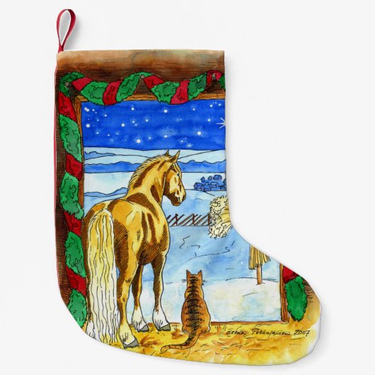 Petite Chaussette De Noël Noël stable (Devant)