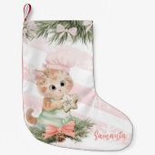 Petite Chaussette De Noël Noël Stocker Cookies Chat (Devant)