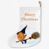 Petite Chaussette De Noël Noël Stocker Halloween sorcier Citrouille volant (Dos)