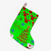 Petite Chaussette De Noël Noël Stocker vert clair (Devant (Accrochage))