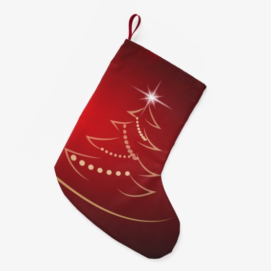 Petite Chaussette De Noël Noël Stocking Arbre de Noël avec étoile (Devant (Accrochage))