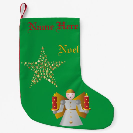 Petite Chaussette De Noël Noel Stocking avec Angel (Devant)