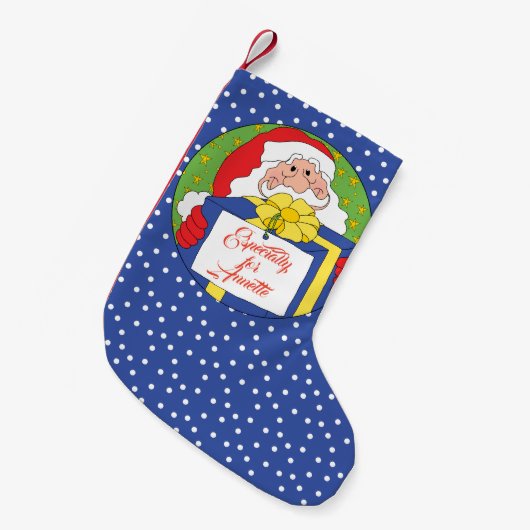 Petite Chaussette De Noël Noël Stocking "Le présent de Sants" (Devant (Accrochage))