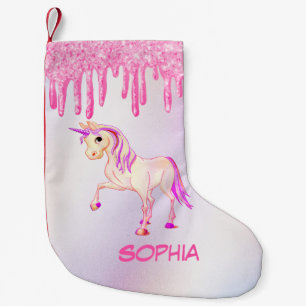 Petite Chaussette De Noël Noël Unicorn rose Parties scintillant fille person